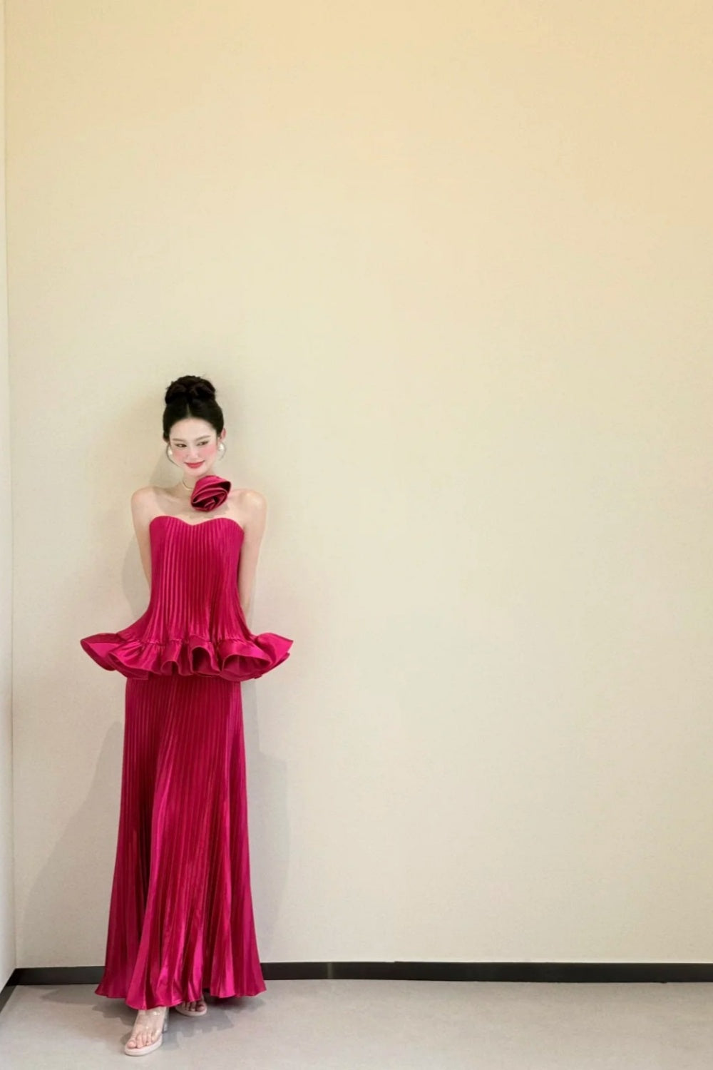 girlhomeshops-Off-The-Shoulder Bodycon Satin Floor-Length Ball Gown Prom Dress gh5964