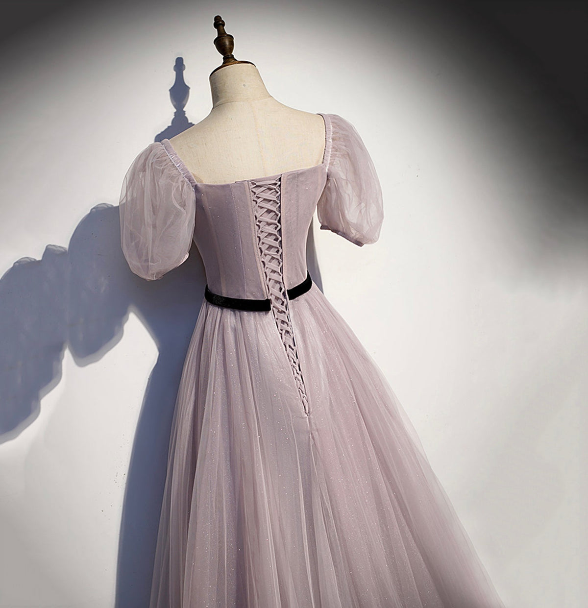 Cute tulle long A line prom dress evening gown  10039