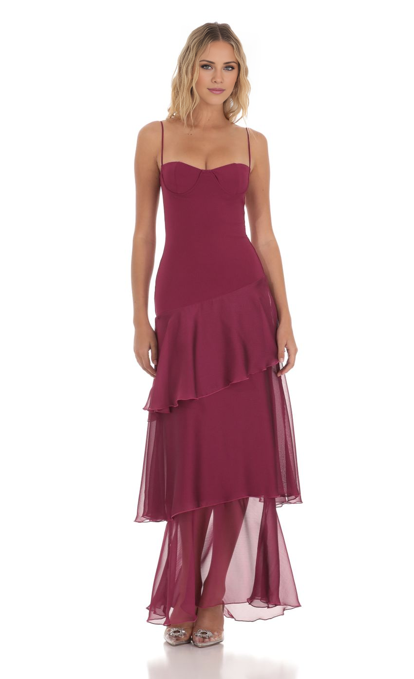 Sweetheart Collar Thin Shoulder Straps Stacked Bareback and Floor length Prom Dress