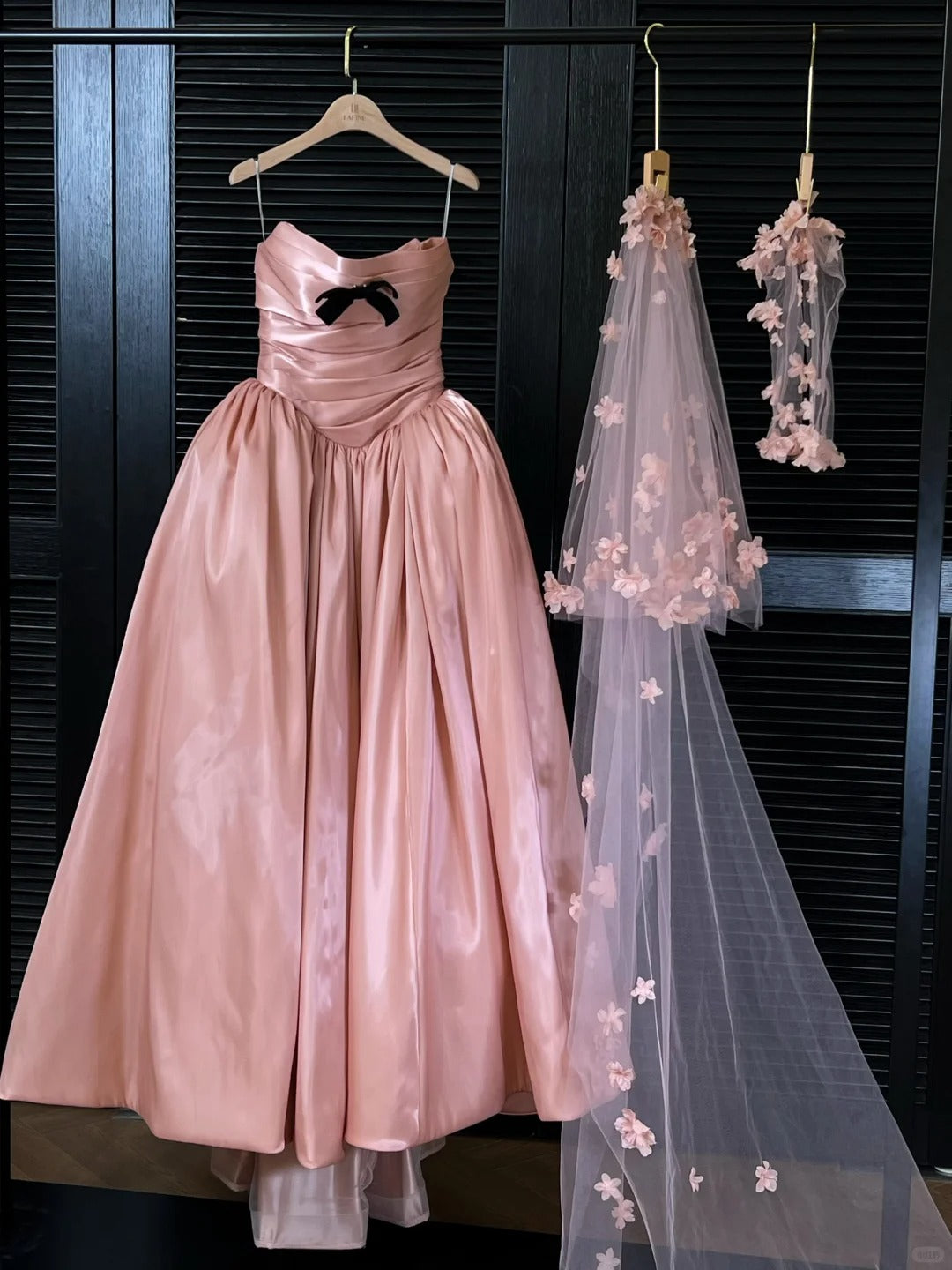 Girlhomeshops--Pink satin simple fashion long prom dress evening dress gh5449
