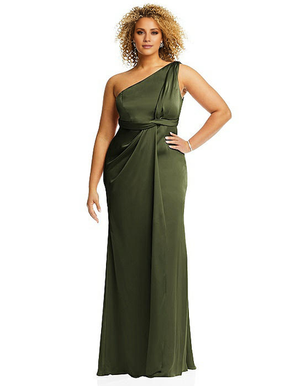 asymmetrical neckline off shoulder sleeveless backless and floor length Prom dress