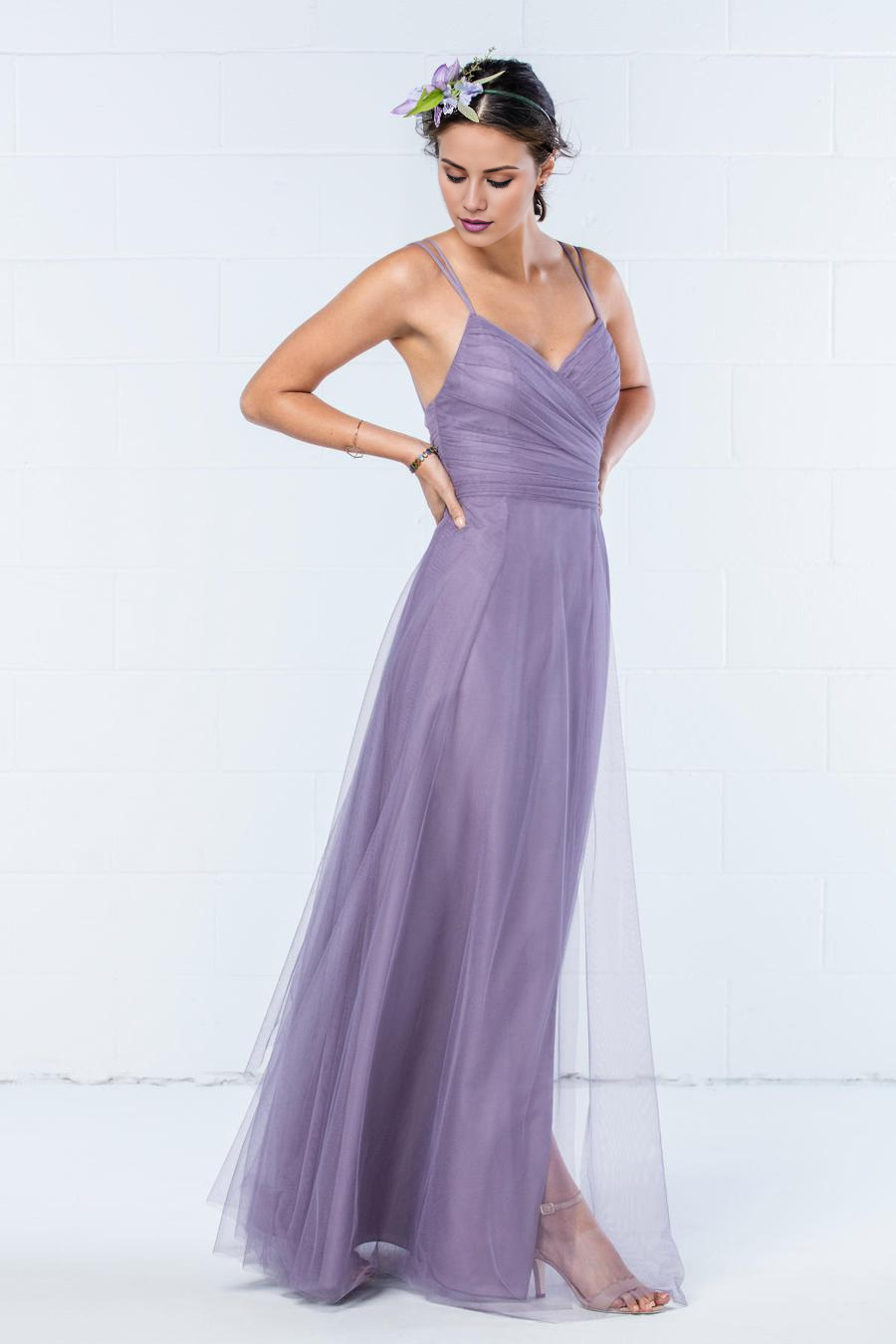 V collar off shoulder sleeveless backless sheer and floor length evening dress