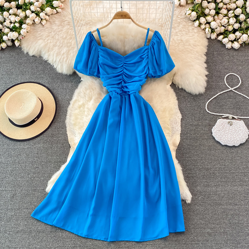 Cute A Line V Neck Short Dress Fashion Dress  10920