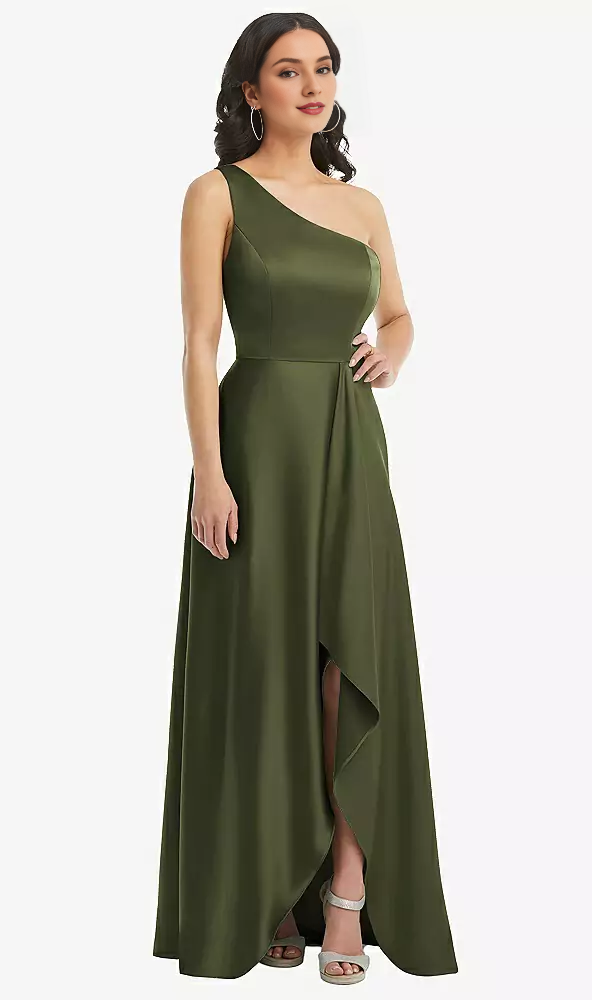 Pocket shoulder length and floor length Prom dress