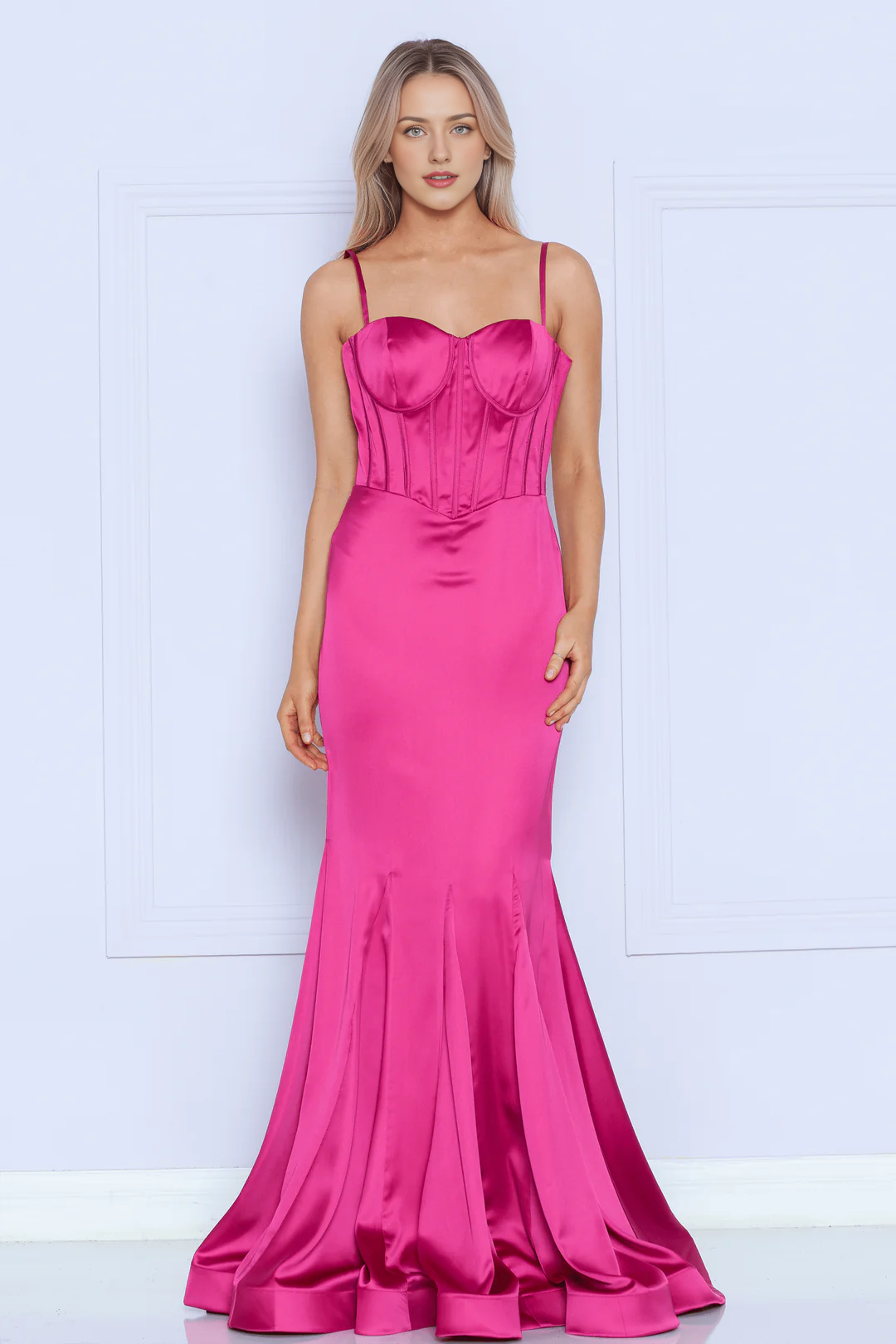 Fitted skirt long sleeveless Chamiyus silk dress