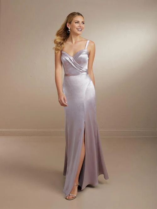 Sweetheart neckline off shoulder sleeveless backless side slit and floor length Prom dress