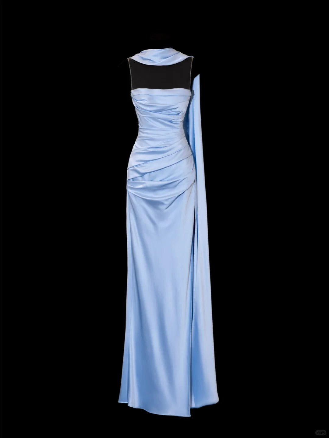 Girlhomeshops-Blue exquisite beading fashion long satin prom dress evening dress party dress gh5379