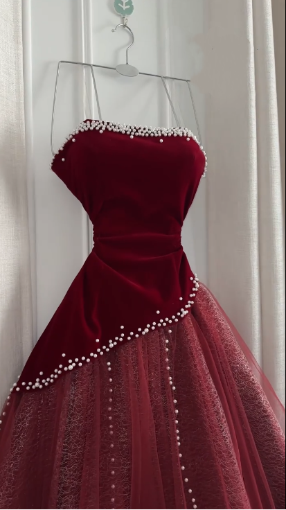 Elegant Strapless Royal Blue Velvet Tulle Beaded Long Party Dress Formal Birthday Prom Gowns SP2048