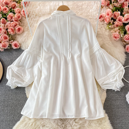Sweet Lace Long Sleeve Dress Fashion Dress  10744