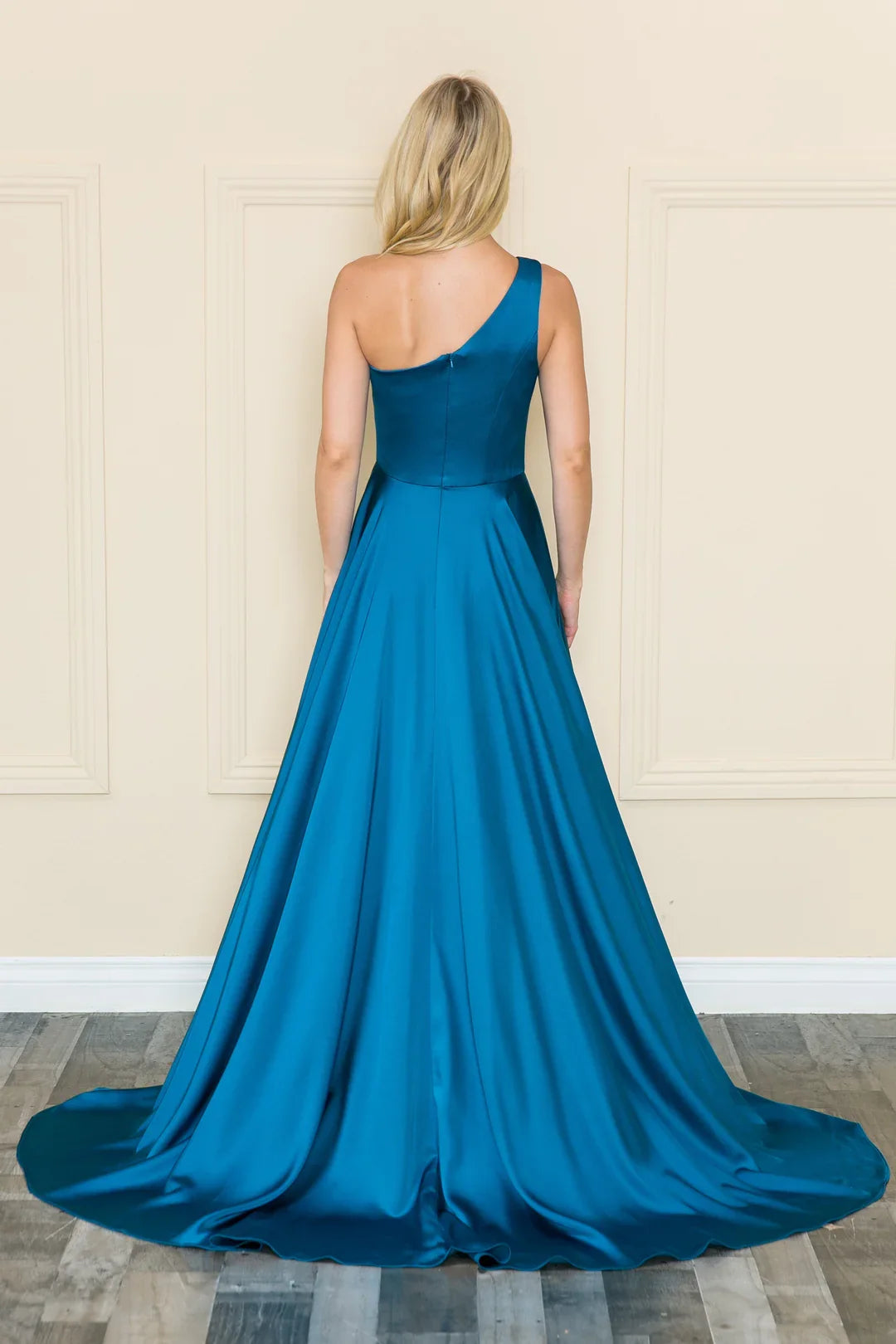 Long one shoulder A-line dress