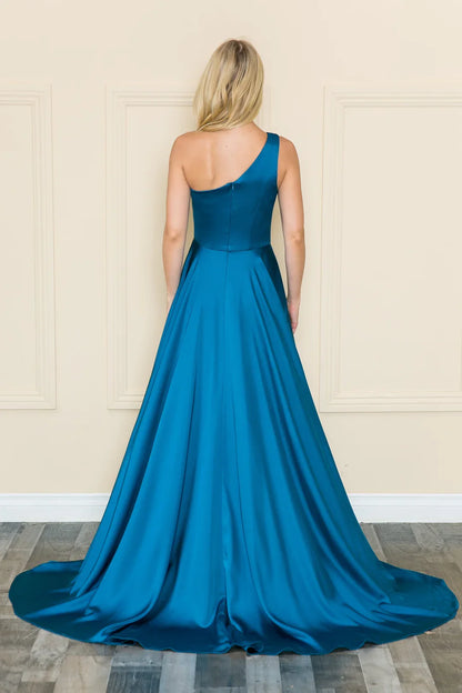 Long one shoulder A-line dress