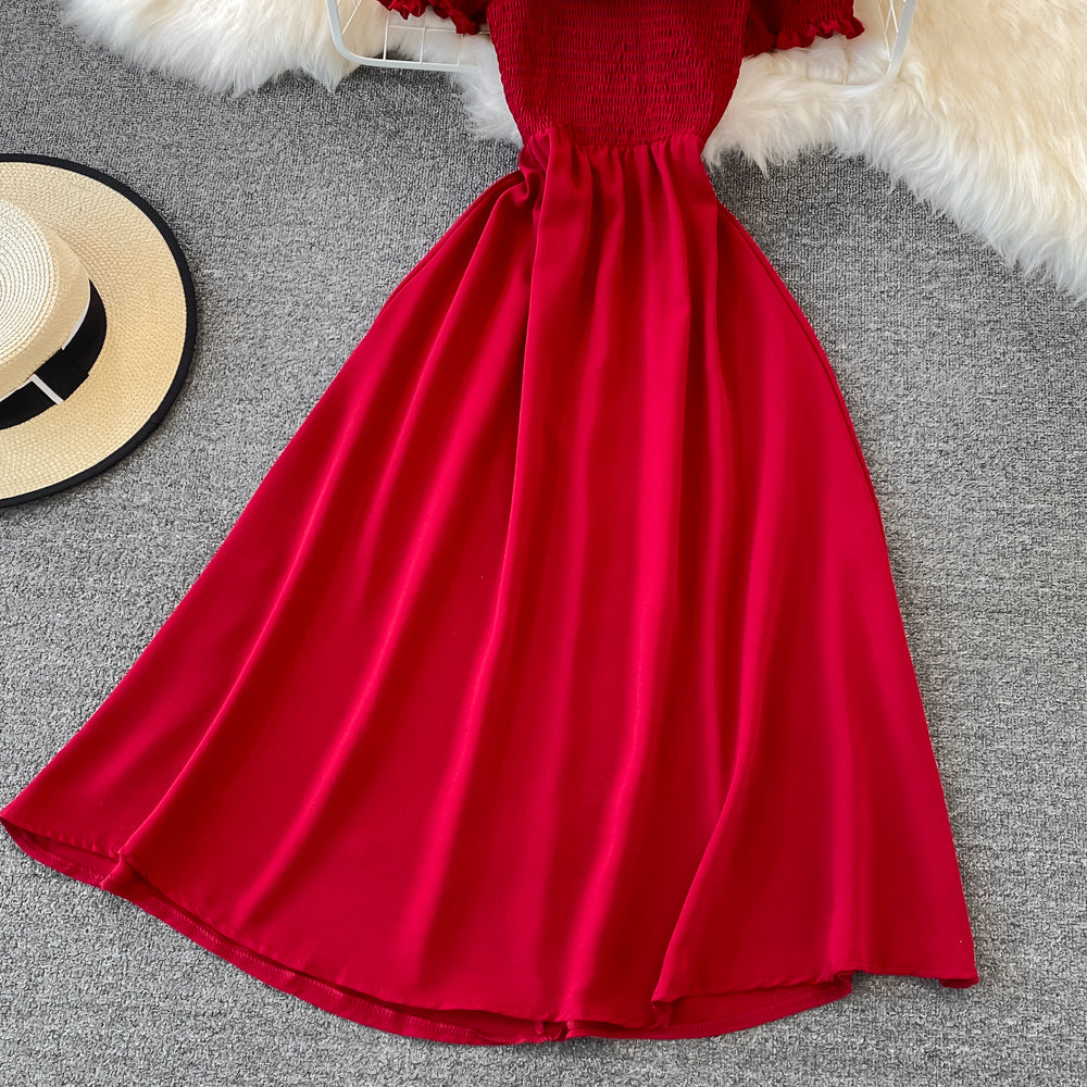 Cute A Line Off Shoulder Dress Short Dress  10723