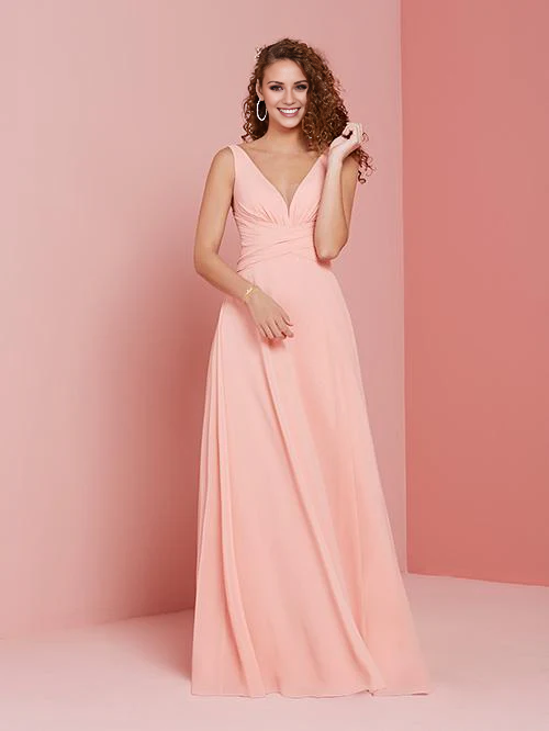 V-neck off shoulder sleeveless backless and floor length Prom dress