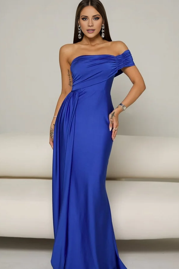 Sleeveless Off Shoulder One Shoulder Mermaid Ball Dress