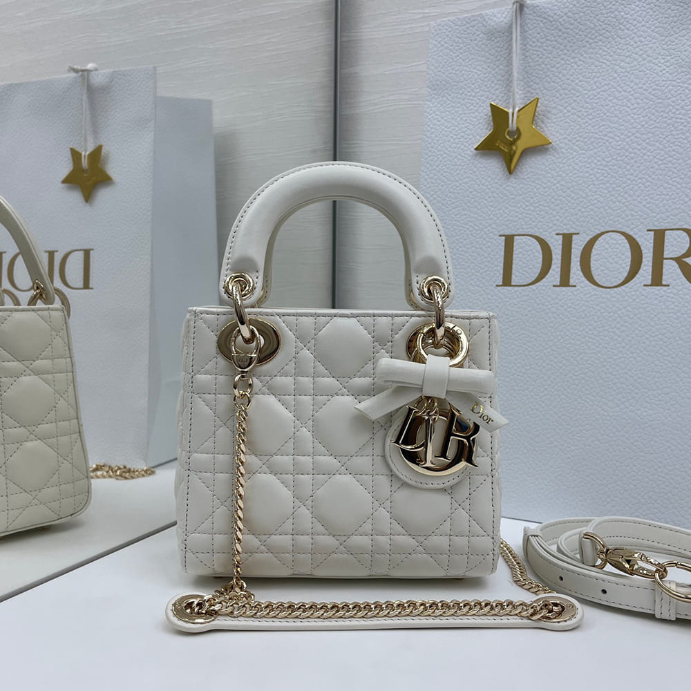Dior Mini Lady Dior Bag with Chain(HIGH-END GRADE)