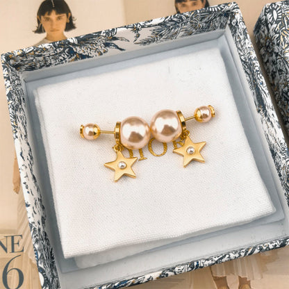 Dior Metal Earrings Women’s Pink