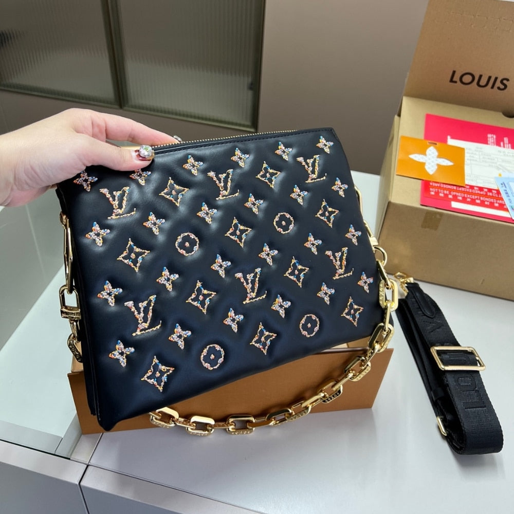 Louis Vuitton Coussin PM Black Gold 26Cm M12448