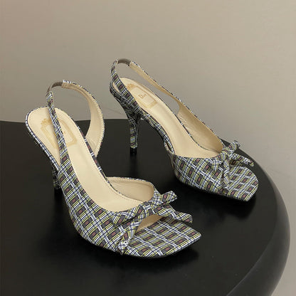 Dior Bow Heeled Slingback Sandal