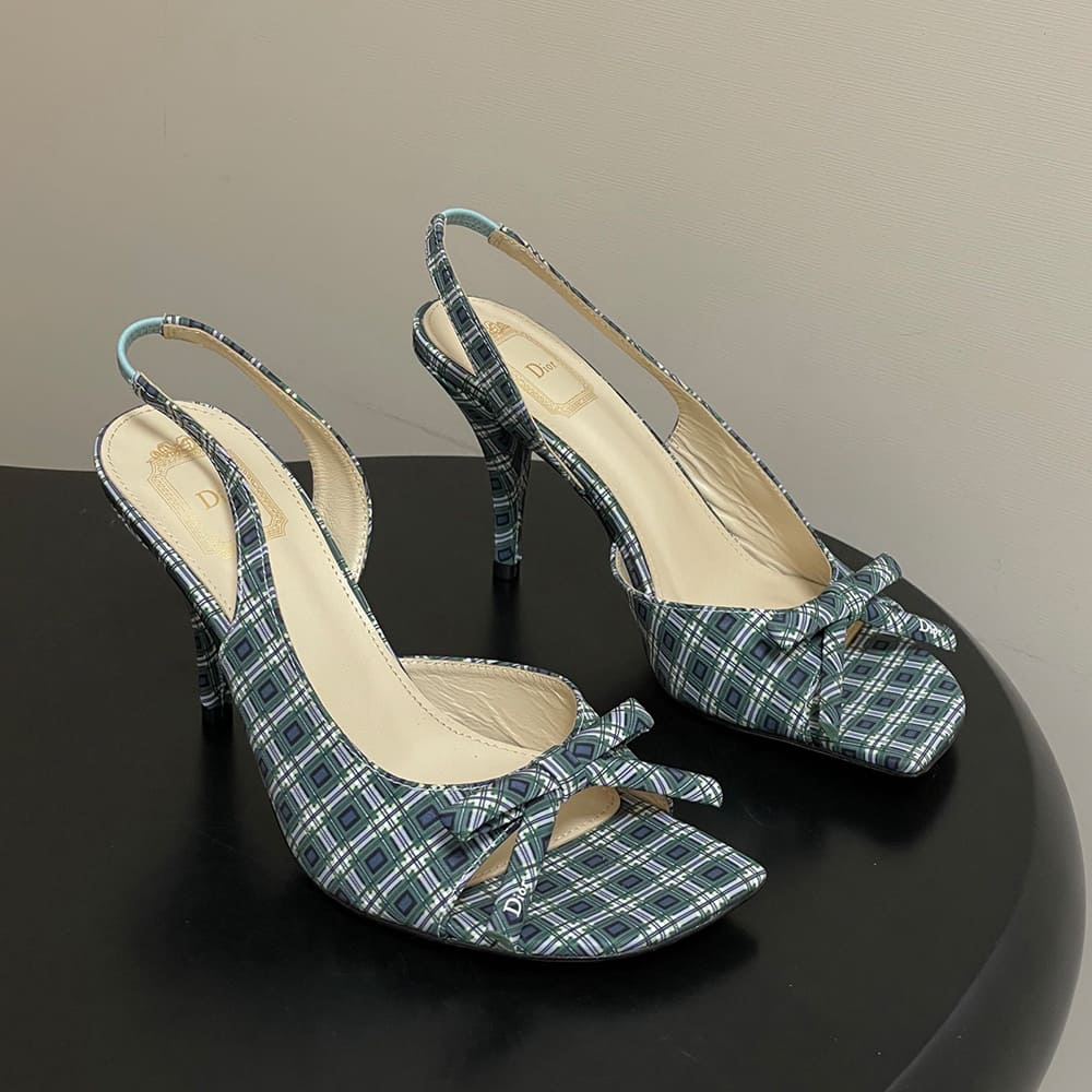 Dior Bow Heeled Slingback Sandal