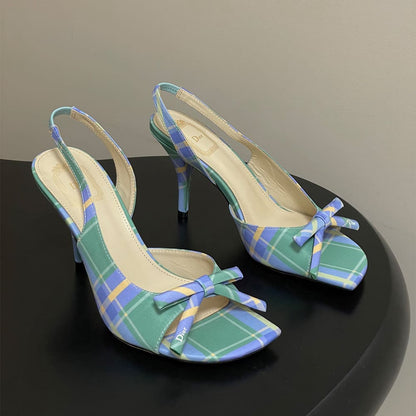 Dior Bow Heeled Slingback Sandal