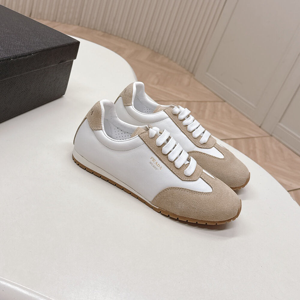 PRADA Nappa leather and suede sneakers