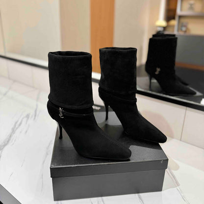 YSL NIKI booties in suede