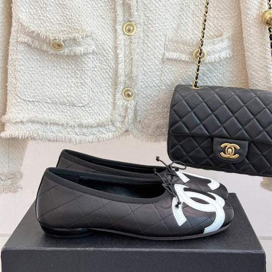 CHANEL Quilted Ballerina Flats