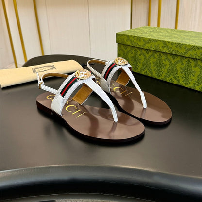 GUCCI Women’s Interlocking G Web sandal 282509