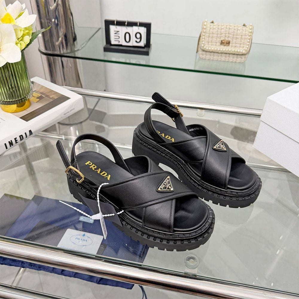 PRADA Leather sandals 374742