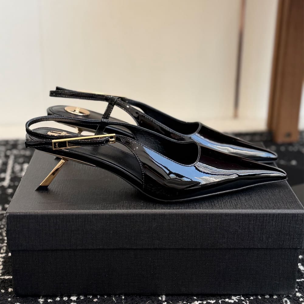 YSL LEE slingback pumps in patent leather