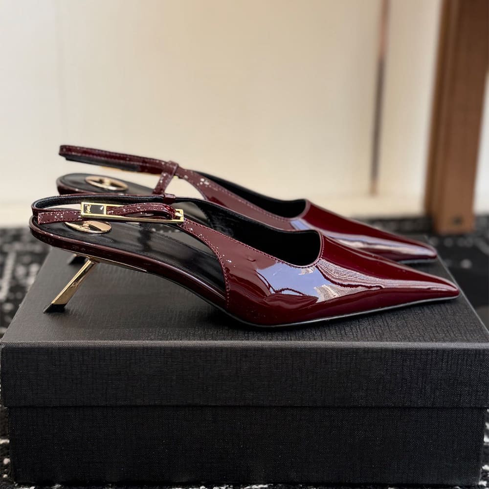 YSL LEE slingback pumps in patent leather