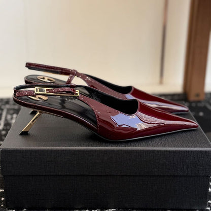 YSL LEE slingback pumps in patent leather
