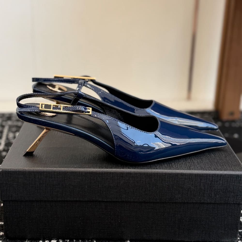 YSL LEE slingback pumps in patent leather