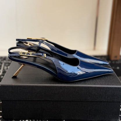 YSL LEE slingback pumps in patent leather