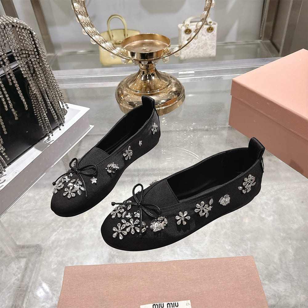 MIUMIU Satin ballerinas