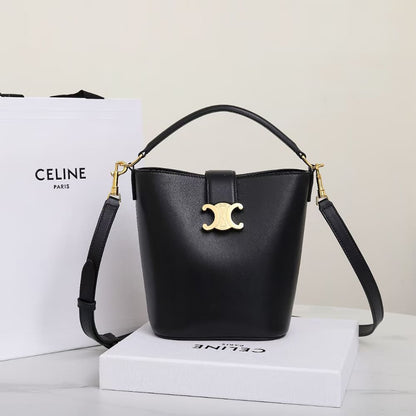 CELINE SMALL BUCKET LOUISE IN SMOOTH CALFSKIN(HIGH-END GRADE)