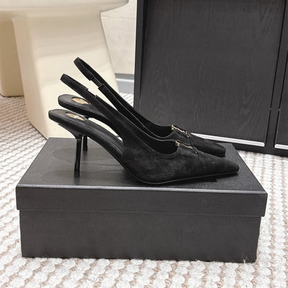 YSL BABYLONE BRETEUIL slingback pumps in suede