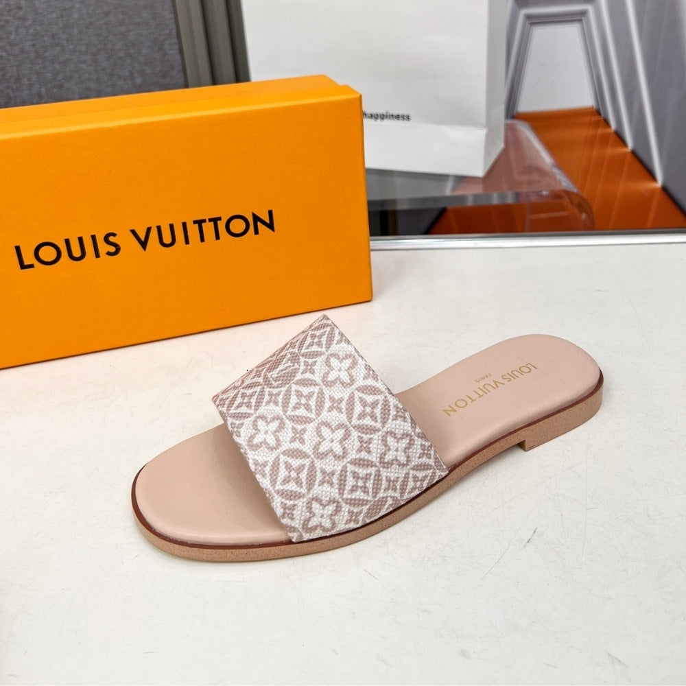 LOUIS VUITTON LILY FLAT MULE BEIGE 1AHM99