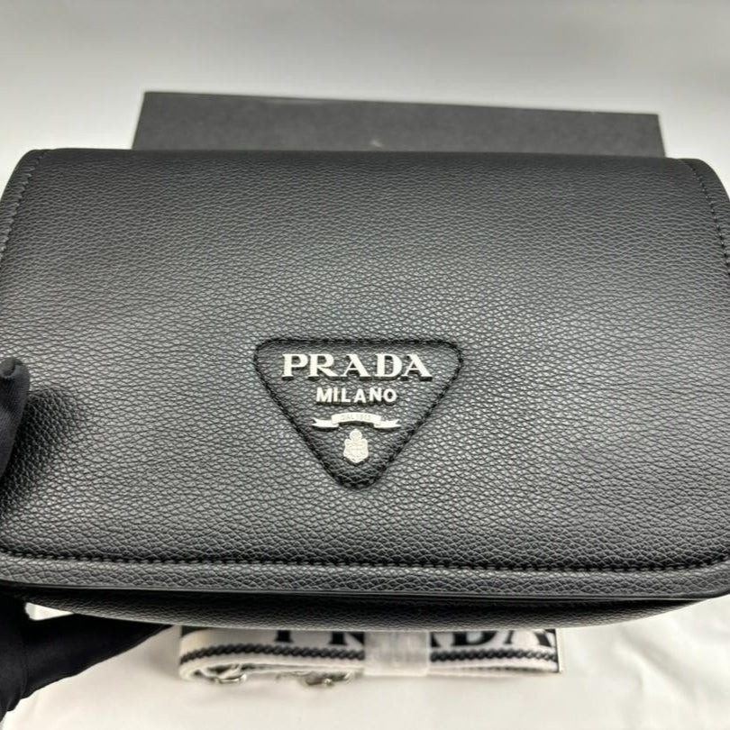 Prada Small Shoulder Bag In Black 23cm