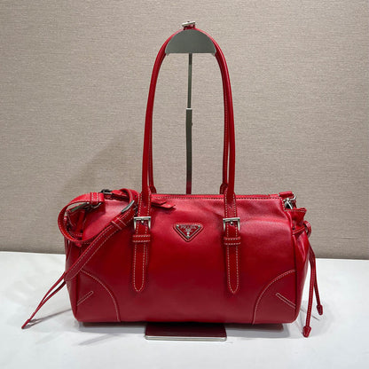 Prada Bonnie medium antiqued leather tote bag(HIGH-END GRADE)