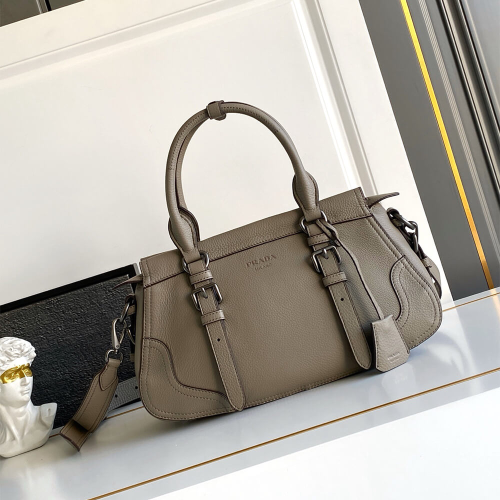 Prada Large leather tote bag(HIGH-END GRADE)