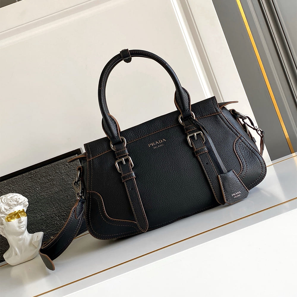 Prada Large leather tote bag(HIGH-END GRADE)