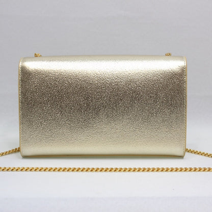 Saint Laurent Kate Chain Wallet With Tassel Yellow Copper 26cm