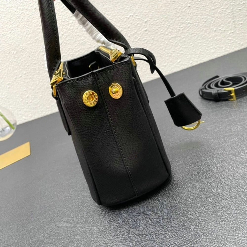 Prada Galleria Saffiano Leather Mini Bag Black 20Cm 1BA906 NZV F0002 V EOM