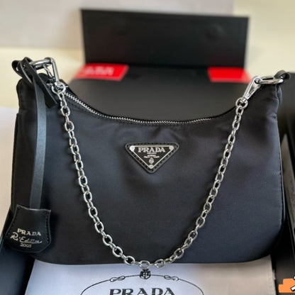 Prada Re Edition 2005 Re Nylon Bag Black 26Cm