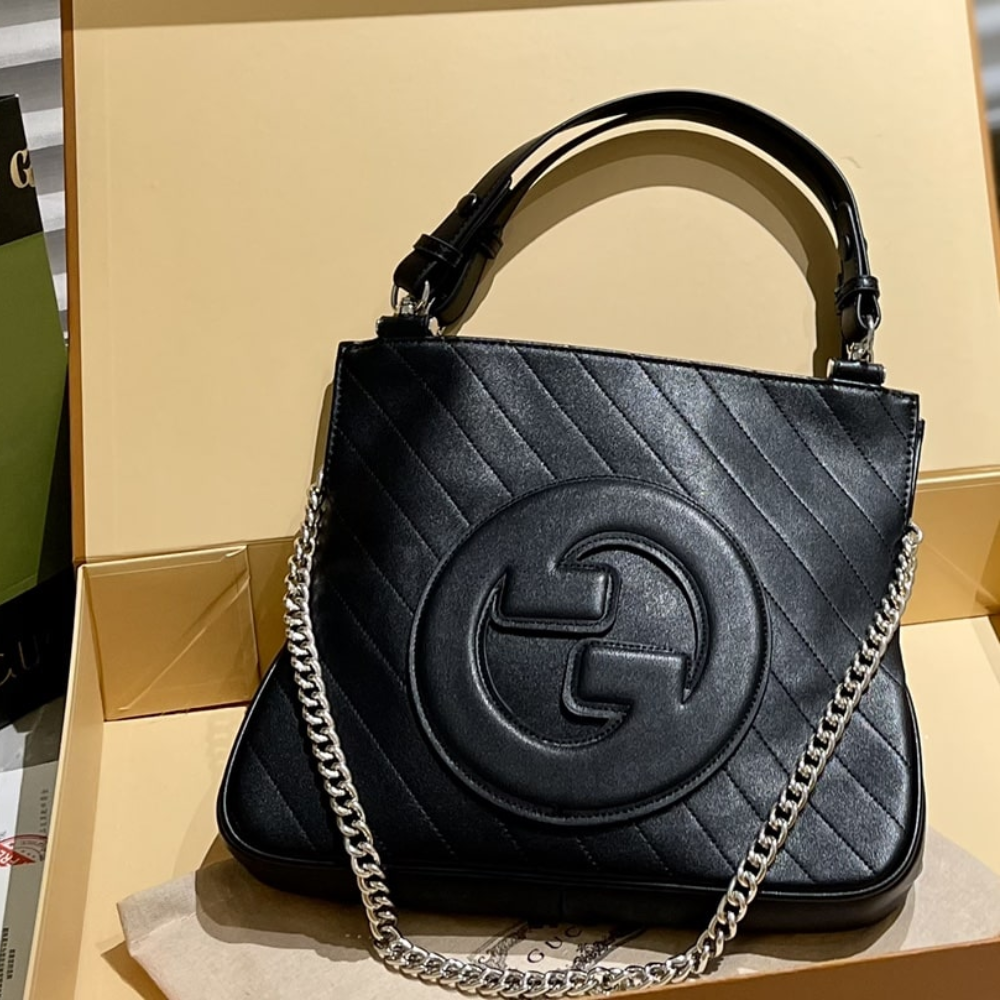Gucci Blondie Small Tote Bag Black 30Cm 751518 1AAOW 9022