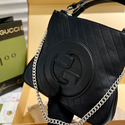 Gucci Blondie Small Tote Bag Black 30Cm 751518 1AAOW 9022