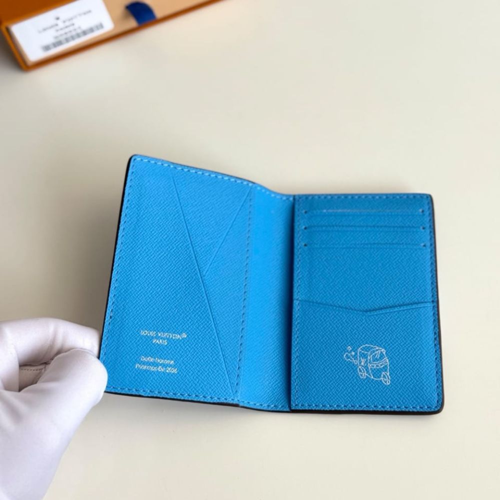 Louis Vuitton Pocket Organizer Blue 11Cm M28004