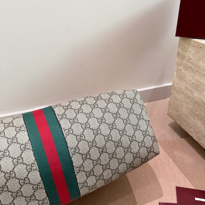 Gucci Ophidia Medium Tote Beige and Dark Brown 36Cm 631685 96IWB 8745