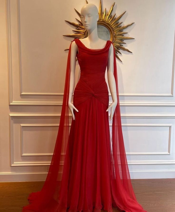 Red suspender waist slim sexy long dress, prom dress R5395